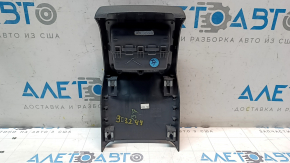 Накладка центральной консоли задняя VW Passat b7 12-15 USA черная, царапины