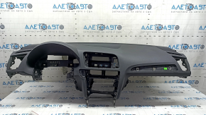 Торпедо передняя панель с AIRBAG Audi Q5 8R 09-17 черная, царапины
