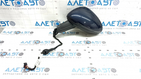 Ansamblu oglindă retrovizoare stânga pentru Porsche Macan 15-26, 15+2 pini, semnalizare, încălzită, iluminare spate, BSM, albastru