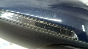 Зеркало боковое правое в сборе Porsche Macan 15-26 15 пинов, автозатемнение, поворотник, подогрев, подсветка, синее, скол