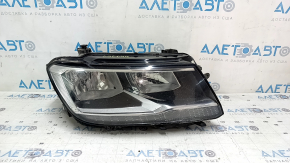 Фара передняя правая VW Tiguan 18-21 галоген, ДХО LED, трещины, паутинка