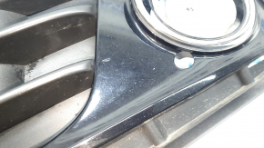 Grilă inferioară bară față stânga Audi Q5 8R 13-17 rest, crom mat + lucios sub proiectoarele de ceață, tip 2, spartă, nisip