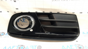 Grilă inferioară dreapta bara față Audi Q5 8R 13-17, crom mat + lucios sub proiectoarele de ceață, tip 2, nisip
