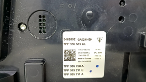 Плафон освещения передний Porsche Macan 15-26 с накладкой, черный под панораму, Home link, под парктроники