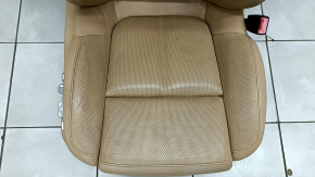 Пассажирское сидение Porsche Macan 15-18 с airbag, электрическое, подогрев, вентиляция, кожа бежевая, Sport, царапины, под химчистку