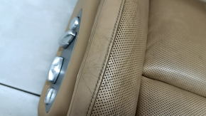 Пассажирское сидение Porsche Macan 15-18 с airbag, электрическое, подогрев, вентиляция, кожа бежевая, Sport, царапины, под химчистку