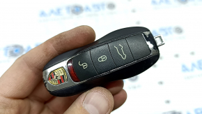 Ключ Porsche Macan 15-22 4 кнопки, царапины, облез хром, трещина, скол