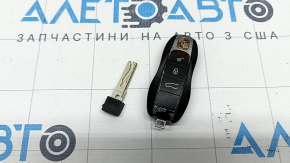 Ключ Porsche Macan 15-22 4 кнопки, царапины, облез хром, трещина, скол