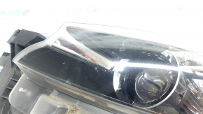 Фара передняя левая Mazda CX-9 16-23 LED без Adaptive, надлом крепления, песок, царапины, затёрта