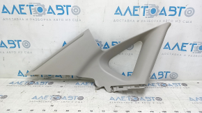Накладка задней стойки левая Nissan Sentra 13-19 серая, сломаны крепления, царапины