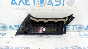 Накладка задней стойки левая Infiniti QX50 19-25 передняя, черная, царапина