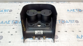 Накладка центральной консоли задняя подстаканники Chevrolet Volt 16-19 черная, без прикуривателя и кнопок, царапины