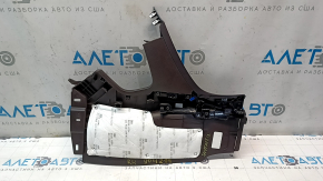 Накладка центральной консоли боковая правая Hyundai Santa FE Sport 17-18 темно-коричневая, царапины