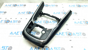 Накладка центральной консоли Mazda CX-9 16-19 черная, царапины, полез хром