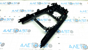 Накладка центральной консоли Mazda CX-9 16-19 черная, царапины, полез хром