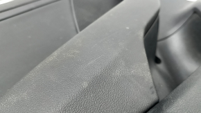 Обшивка двери карточка задняя левая Audi A3 8V 15-20 4d, 5d, черная, кожа, подлокотник кожа черная, Bang and Olufsen, под пищалку, вставка под алюминий, с ручкой, царапины