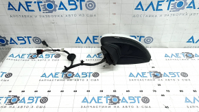 Зеркало боковое левое в сборе Audi A3 8V 15-20 4d, 5d 14+2 пина, поворотник, подогрев, автозатемнение, BSM, автоскладывание, белое