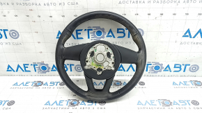 Руль голый Audi A3 8V 15-20 кожа, черный, без лепестков, без кнопок, царапины, потерт
