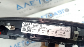 Плафон освещения передний в сборе Audi A4 B9 17-19 серый, под люк, с кнопкой SOS, царапины