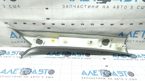 Накладка передней стойки верхняя левая Audi A4 B9 17-17 серая, Bang and Olufsen, под чистку, царапины
