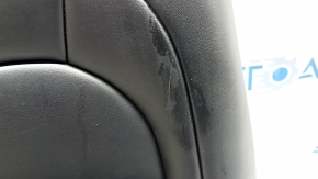 Обшивка спинки водительского сиденья Jeep Cherokee KL 19-23 кожа черная + ткань, подогрев, примята, потерта, под чистку