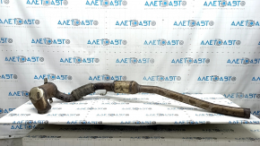 Приемная труба с катализатором Audi A3 8V 15-20 2.0T под 2 одинарных выхлопа, порвана сетка
