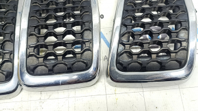 Решетка радиатора grill Jeep Cherokee KL 19-23 рест хром комплект 7шт, песок