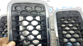 Решетка радиатора grill Jeep Cherokee KL 19-23 рест хром комплект 7шт, песок