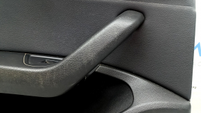Panou ușă spate stânga negru pentru Audi A4 B9 17-19, cotieră din piele neagră, inserție din piele neagră, Bang & Olufsen, necesită curățare, lovitură