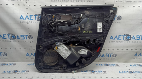 Panou ușă spate stânga negru pentru Audi A4 B9 17-19, cotieră din piele neagră, inserție din piele neagră, Bang & Olufsen, necesită curățare, lovitură