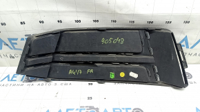 Решетка переднего бампера правая Audi A4 B9 17-17 s-line, без радара, светлый хром, песок