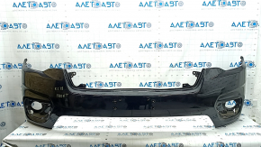 Bara față neaderentă Jeep Cherokee KL 19-23, partea superioară, fără senzori de parcare, fără capac cârlig de remorcare, neagră, găuri nemontate din fabrică, crăpături în elementele de fixare