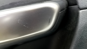 Ornamente ușă, stânga față, Jeep Cherokee KL 19-22, negre, cu inserție din piele neagră, cotieră din piele, bandaj gri, cu mâner, uzate