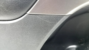 Ornamente ușă, stânga față, Jeep Cherokee KL 19-22, negre, cu inserție din piele neagră, cotieră din piele, bandaj gri, cu mâner, uzate