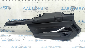 Обшивка арки задняя левая верхняя BMW X7 G07 19-22 кожа Vernasca, Schwarz, вставка под дерево Fineline/metal с молдингом, подлокотник черная кожа, примято, царапины, тычки, сломано крепление