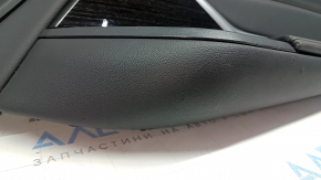 Ornamente arc superior spate dreapta BMW X7 G07 19-22, piele Vernasca, Schwarz, inserție lemn Fineline/metal cu mulaj, cotieră din piele neagră, îndoită, zgârieturi, lovituri, elemente de fixare rupte