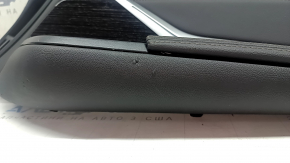 Ornamente arc superior spate dreapta BMW X7 G07 19-22, piele Vernasca, Schwarz, inserție lemn Fineline/metal cu mulaj, cotieră din piele neagră, îndoită, zgârieturi, lovituri, elemente de fixare rupte