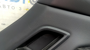 Ornamente arc superior spate dreapta BMW X7 G07 19-22, piele Vernasca, Schwarz, inserție lemn Fineline/metal cu mulaj, cotieră din piele neagră, îndoită, zgârieturi, lovituri, elemente de fixare rupte