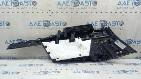 Ornamente arc superior spate dreapta BMW X7 G07 19-22, piele Vernasca, Schwarz, inserție lemn Fineline/metal cu mulaj, cotieră din piele neagră, îndoită, zgârieturi, lovituri, elemente de fixare rupte