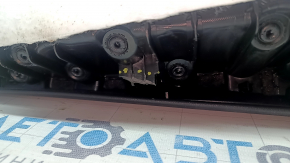 Ornamente arc superior spate dreapta BMW X7 G07 19-22, piele Vernasca, Schwarz, inserție lemn Fineline/metal cu mulaj, cotieră din piele neagră, îndoită, zgârieturi, lovituri, elemente de fixare rupte