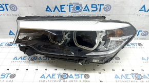 Фара передняя левая в сборе BMW 5 G30 17-20 LED Corona Rings S524A с креплением, под полировку