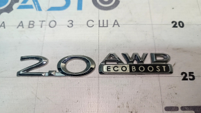 Эмблема надпись 2.0 AWD ECO BOOST крышки багажника Lincoln MKZ 13-16