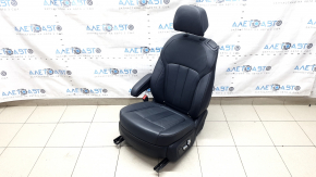 BMW X7 G07 19-22 Scaun stânga rând 2 cu airbag, electric, încălzit, 6 locuri, piele Vernasca, Schwarz