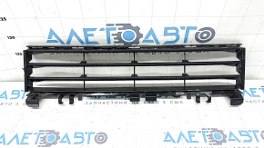 Grilă inferioară bară față, centrală, BMW 5 G30 17-20, negru lucios, crăpată