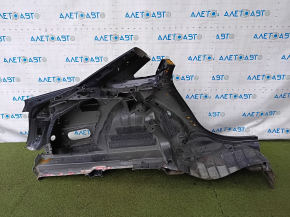 Четверть крыло задняя левая Audi A4 B9 17-19 отпилена, синяя, после ремонта, тычки