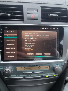 Монитор, дисплей, навигация Toyota Camry v40 07-09 Android 13, скол, царапина, тычки и трещины в рамке, обрезаны провода антенн