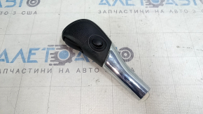 Maner schimbător de viteze din piele neagră pentru Nissan Pathfinder 13-20, suport rotund, bara de protecție