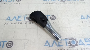 Maner schimbător de viteze din piele neagră pentru Nissan Pathfinder 13-20, suport rotund, uzat, sigilat