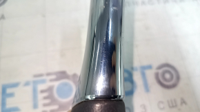 Ручка КПП Nissan Pathfinder 13-20 кожа черная, под круглое крепление, потерт, тычка, царапины на хроме