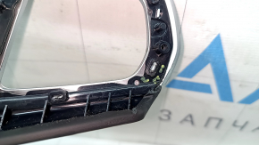 Накладка руля BMW X7 G07 19-22 под подогрев руля без driving assist, M-Sport, хром с черной кожей, царапины, сломаны крепления